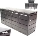 Apex Mülltonnenbox 4er 240L Anthrazitgrau Stahl Bild 2