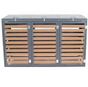 Apex Mülltonnenbox 3-fach 240L WPC Holzoptik Anthrazitgrau Bild 4