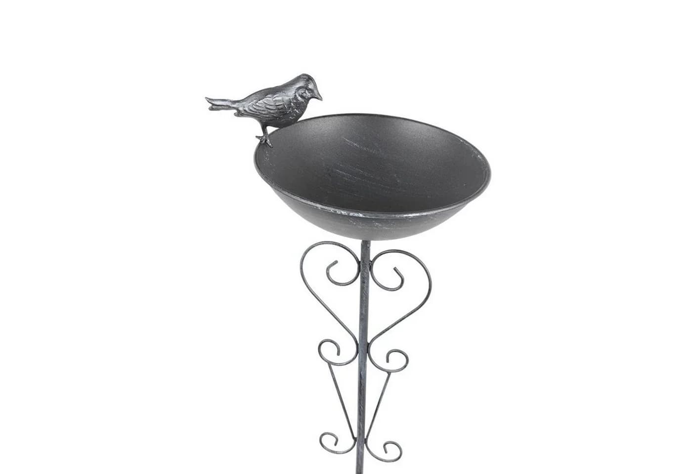 BURI Metall Gartenstecker Vogeltränke Vogelbad Vintage-Look