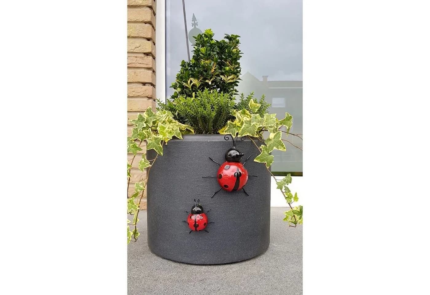 BURI Gartenfigur Marienkäfer Metall 16 cm - Bild 5