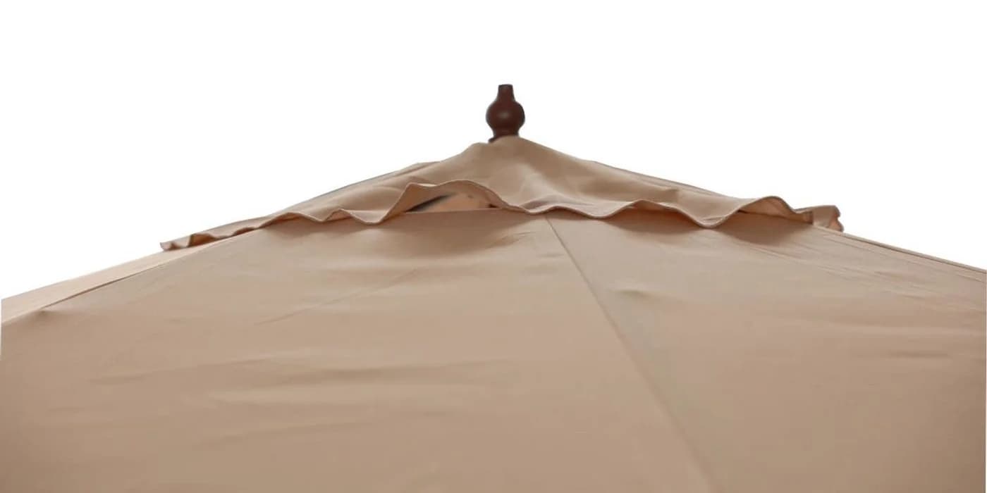 BURI Sonnenschirm Holz 3m Beige Gartenschirm