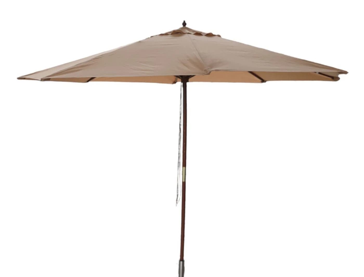 BURI Sonnenschirm Holz 3m Beige Gartenschirm - Bild 2