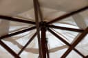 BURI Sonnenschirm Holz 3m Beige Gartenschirm Bild 3