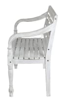 BURI Teak-Gartenbank 2-Sitzer Weißgewaschen Bild 5