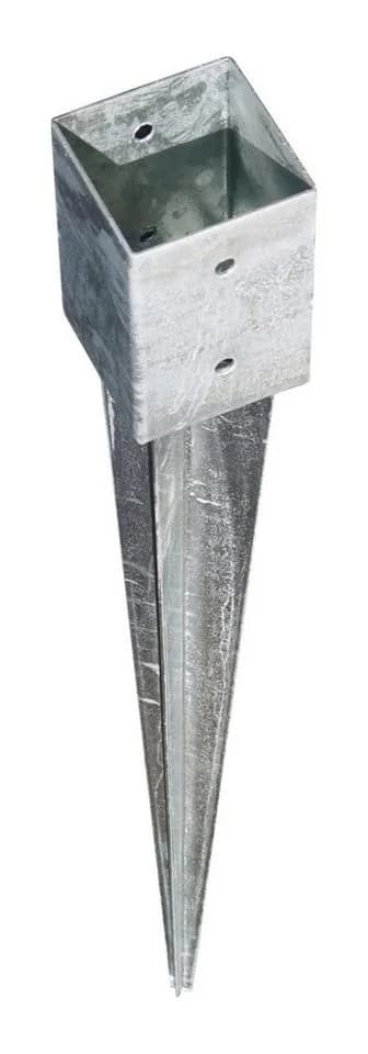 BURI 4x Einschlagbodenhülse 7x7 cm Feuerverzinkt
