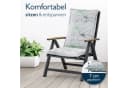 BURI Hochlehnerauflage Gartenstuhlauflagen Blumenmuster UV-lichtecht 4er Set Bild 3