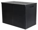 BURI Auflagenbox Balkon-Truhe Holzoptik Anthrazit-Braun Aufbewahrungsbox Bild 1
