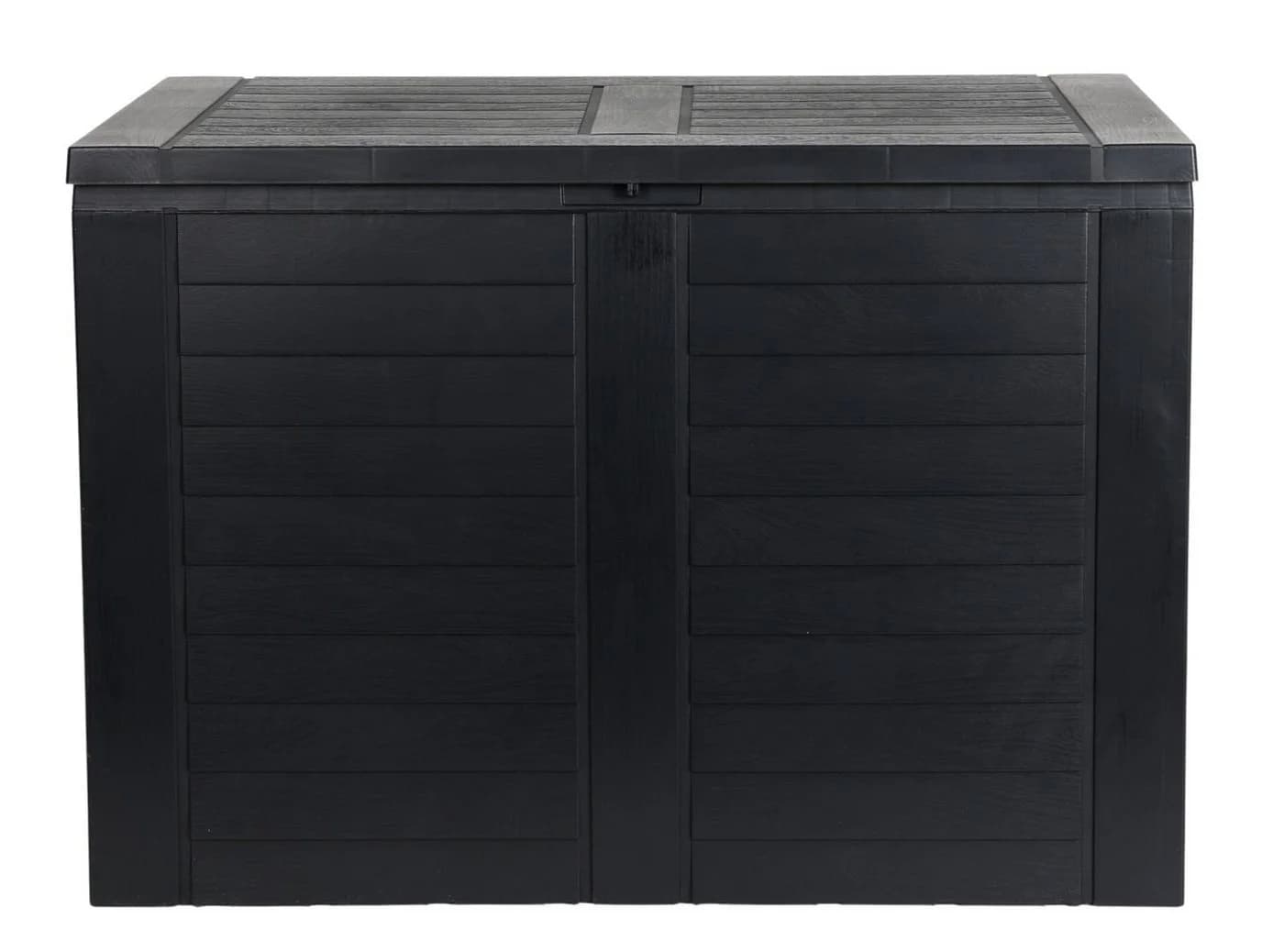 BURI Auflagenbox Balkon-Truhe Holzoptik Anthrazit-Braun Aufbewahrungsbox - Bild 5