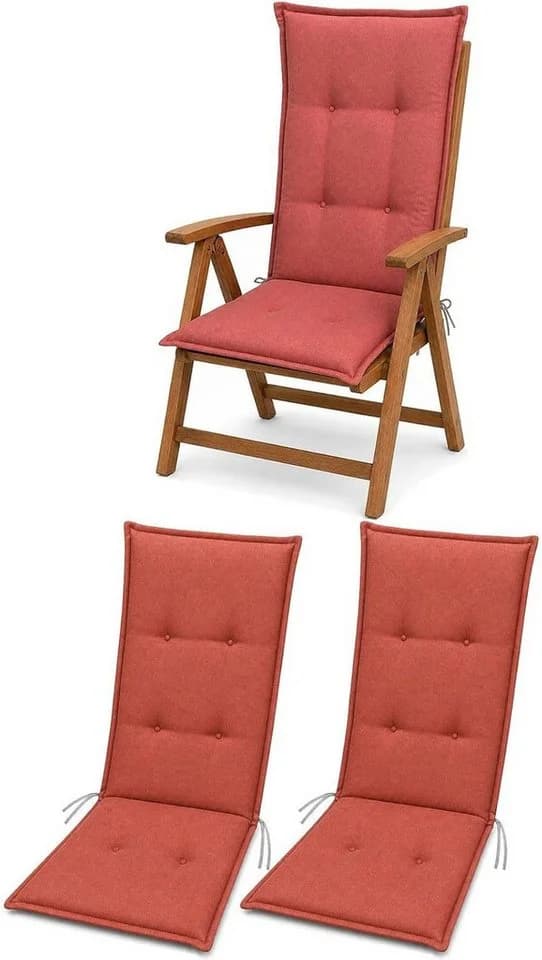 BURI Hochlehnerauflage Terrakotta 100% Baumwolle - Bild 2
