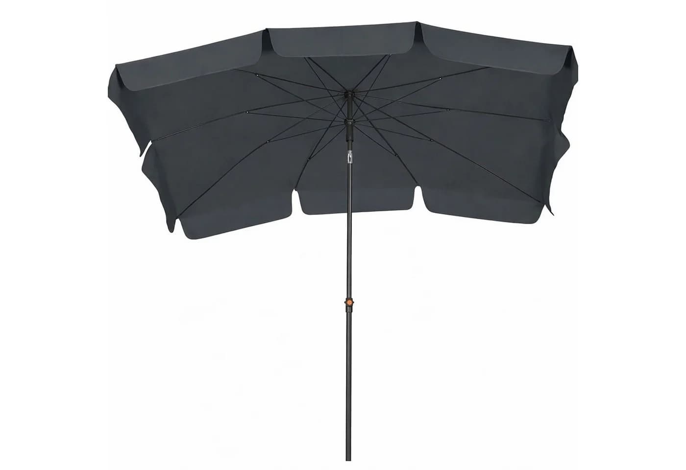 BURI Sonnenschirm 210x140 cm Grau Kippbar Push-System - Bild 2