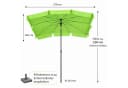 BURI Sonnenschirm Limette 210x140 cm Rechteckig Kippbar Bild 5