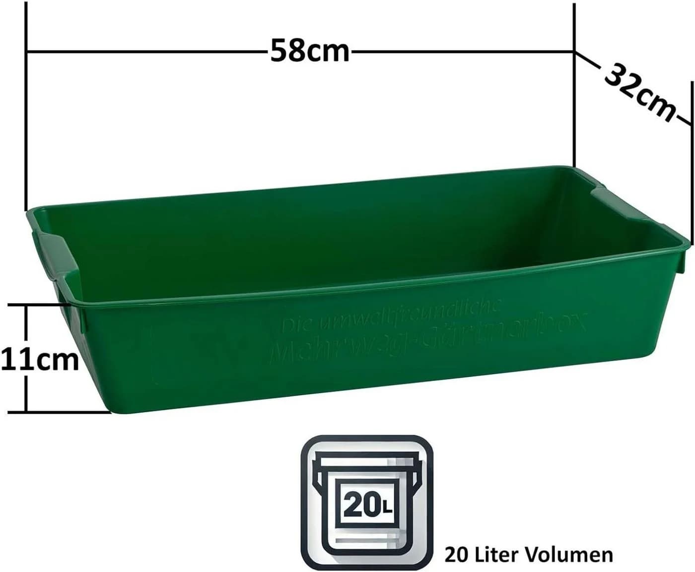 BURI Pflanzschale Gärtnerbox 58x32x11 cm Kunststoff - Bild 3
