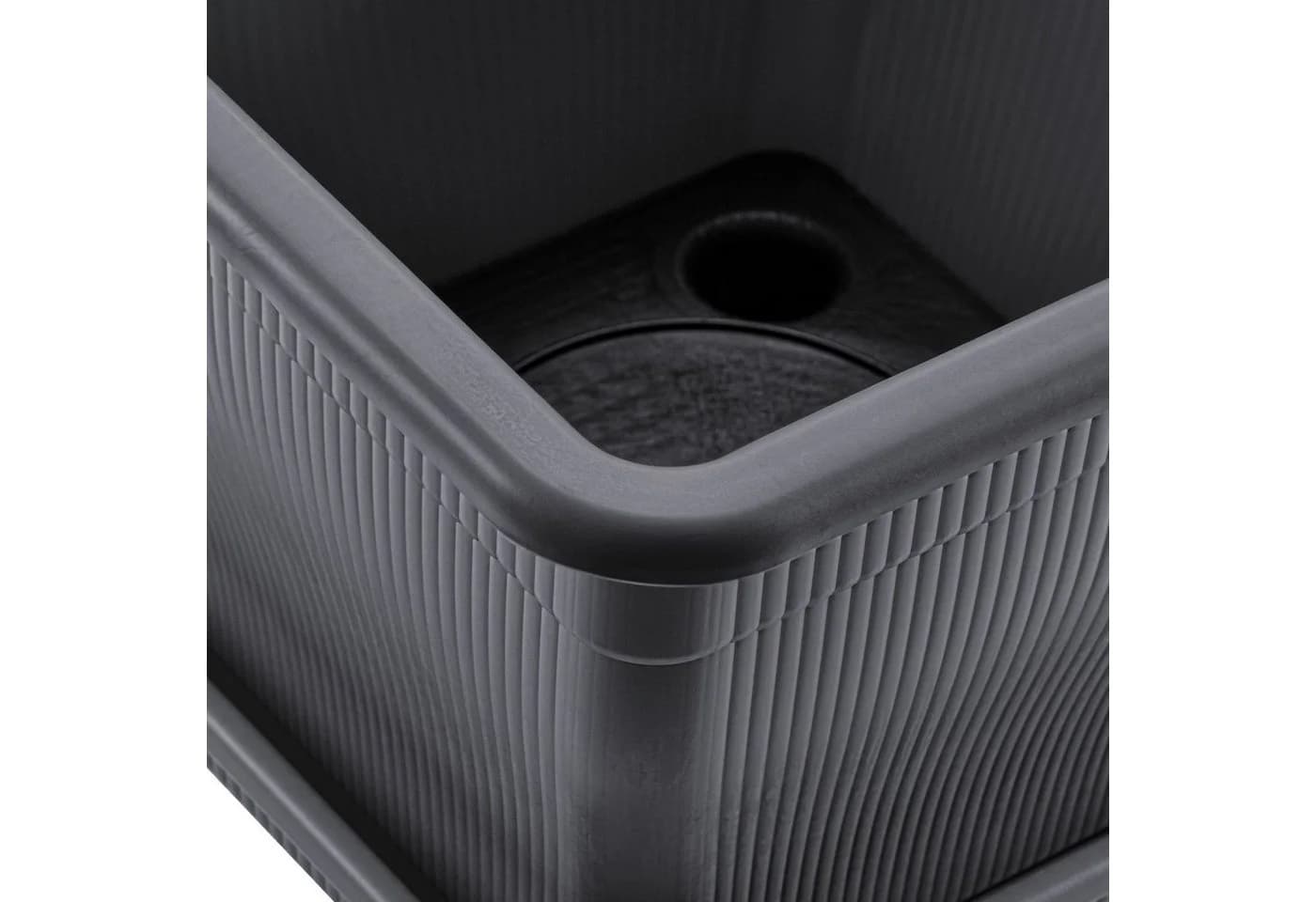 BURI Pflanzkübel XL 48x48cm mit Wasserspeicher Anthrazit - Bild 4
