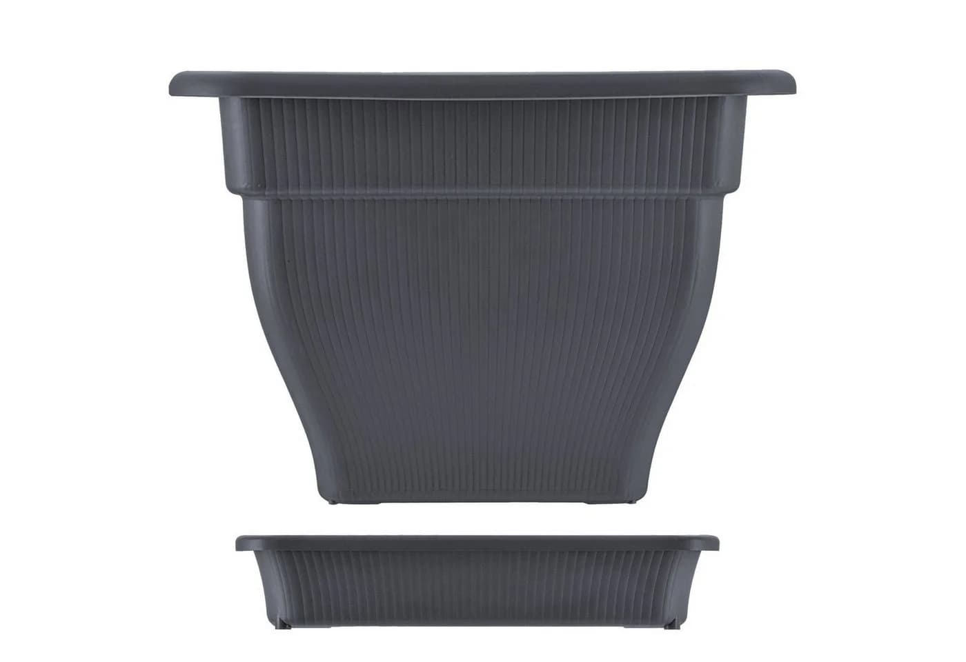 BURI Pflanzkübel XL 48x48cm mit Wasserspeicher Anthrazit - Bild 5