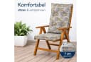 BURI Hochlehnerauflage 6er Set Grau Mosaik Design Bild 3