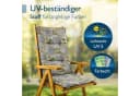 BURI Hochlehnerauflage 6er Set Grau Mosaik Design Bild 5