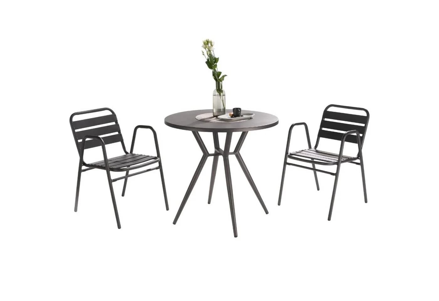Liadomo Lesina Bistroset 3-tlg. Aluminium Anthrazit - Bild 2