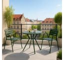 Liadomo Gartentisch Lesina Dunkelgrün Aluminium Rund Bild 3