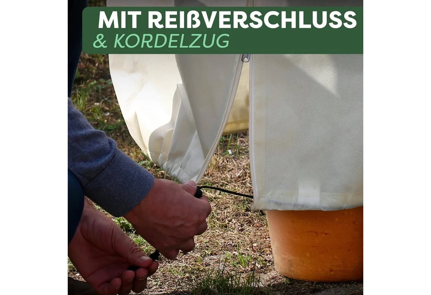 Praknu Pflanzenschutz Vlies Beige Winterschutz - Bild 4