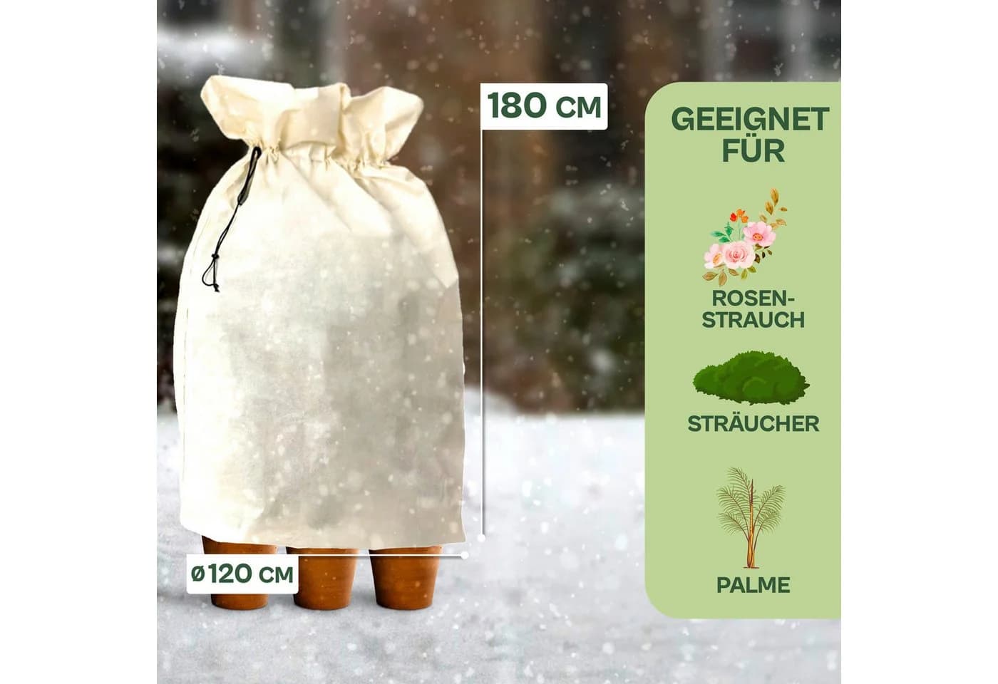 Praknu Pflanzkübel Winterschutz für Pflanzen XXL 180 x 120 cm Dickes Material für Palmen - Bild 3