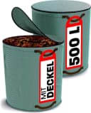 Praknu Gartenabfallsack 2x 500L mit Deckel Grün PP Bild 2
