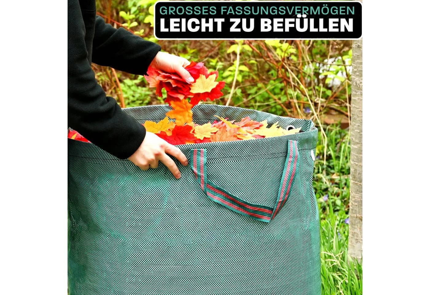 Praknu Gartenabfallsack 300 Liter 3er Set