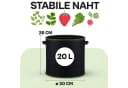 Praknu Pflanzkübel 5er Set Schwarz Vliesstoff mit Griff Bild 3