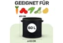 Praknu Pflanzsack 60l 3er Set Schwarz Vliesstoff mit Griff Bild 3