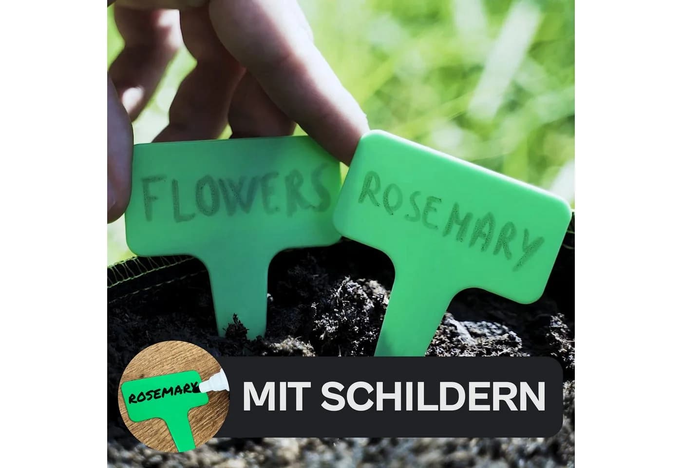 Praknu Pflanzkübel Hochbeet Pflanzsack 70L - 3er Set Vliesstoff - Bild 3