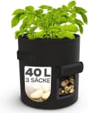 Praknu Pflanzkübel Kartoffelsack 3er Set Schwarz Vlies Bild 2