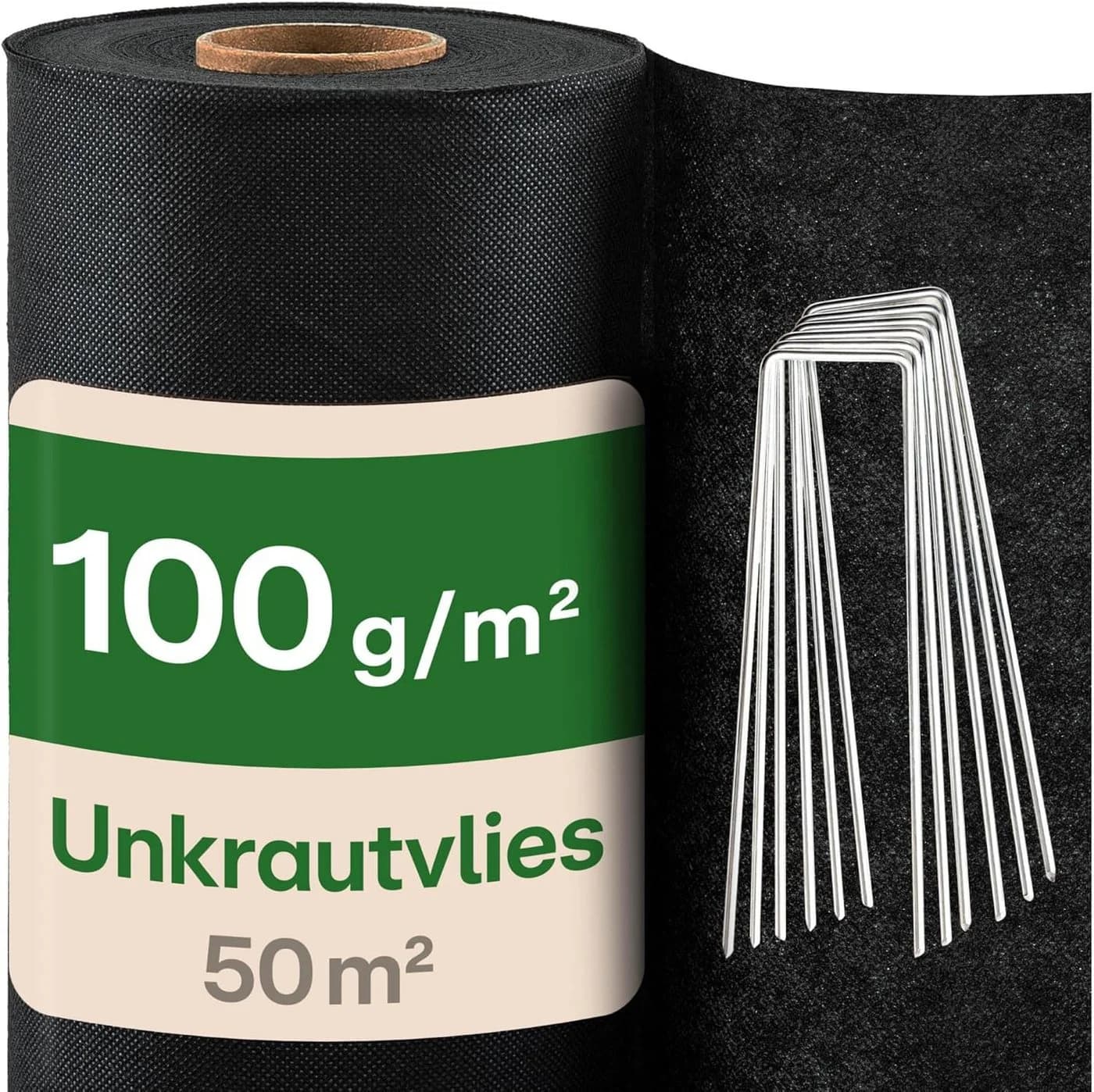 Praknu Gartenvlies Unkrautvlies 100g/m² 50m² Schwarz UV-Stabil - Bild 2