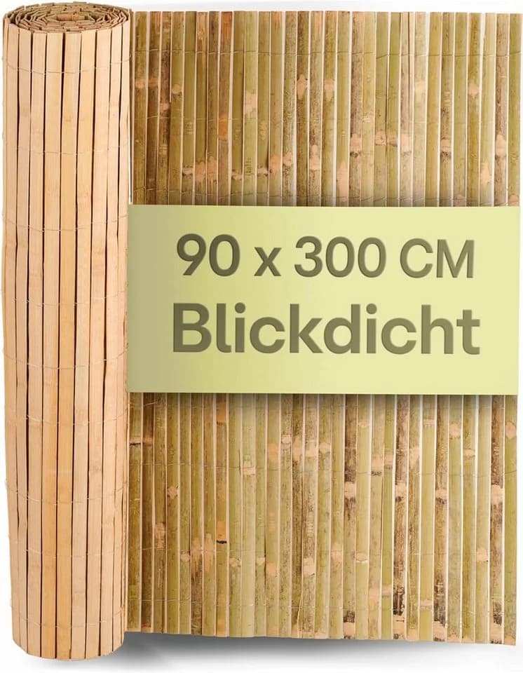 Praknu Balkonsichtschutz FSC Bambus Feuerverzinkt - Bild 2