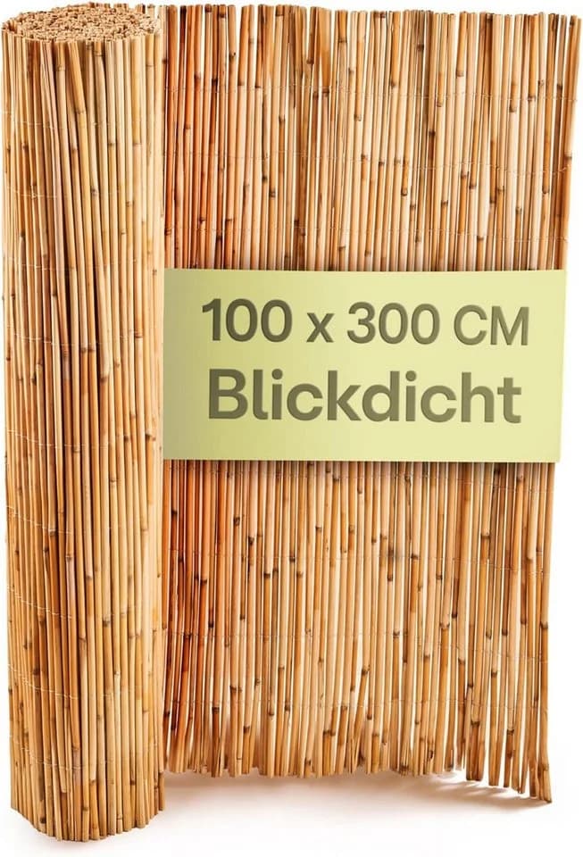 Praknu Balkonsichtschutz Schilf FSC-zertifiziert Braun Wetterfest - Bild 2