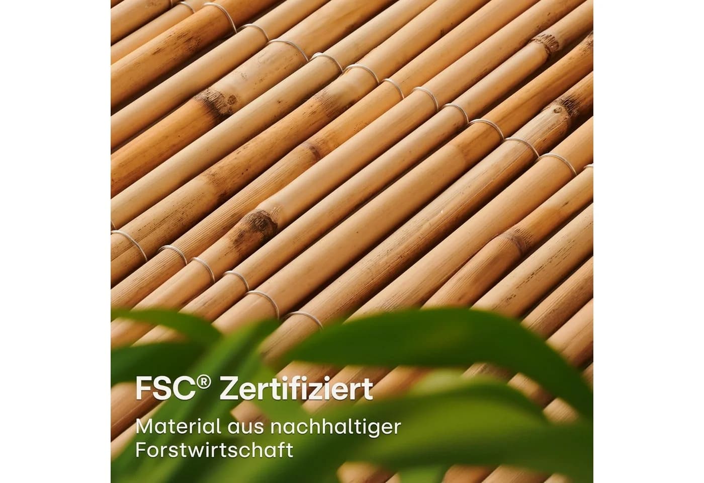 Praknu Balkonsichtschutz Schilf FSC-zertifiziert Braun Wetterfest - Bild 5