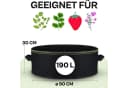 Praknu Pflanzsack 190L Schwarz Vliesstoff Stofftopf Bild 2