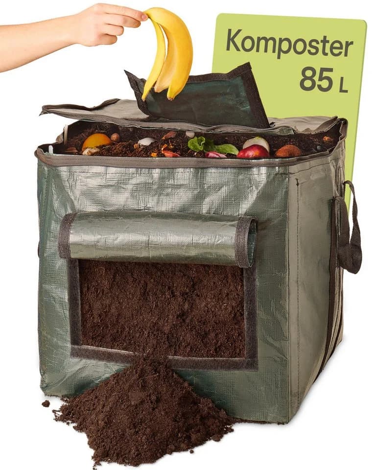 Praknu Thermokomposter 85L Grün - Platzsparender Schnellkomposter - Bild 2