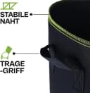 Praknu Pflanzkübel 3er Set Schwarz Vliesstoff mit Griff Bild 1