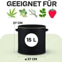Praknu Pflanzkübel 3er Set Schwarz Vliesstoff mit Griff Bild 5