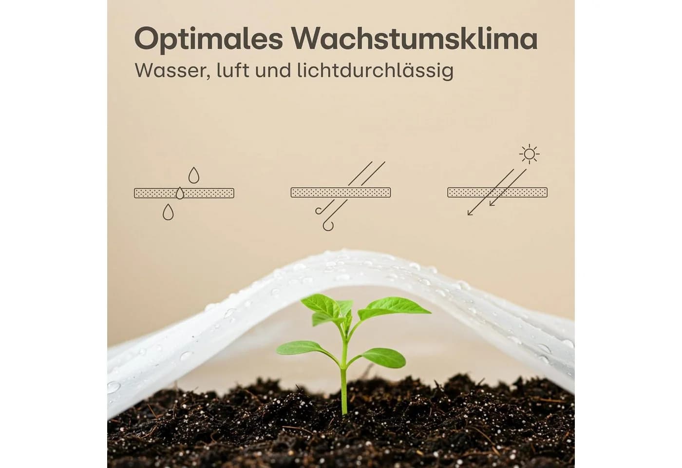 Praknu Gartenvlies 20m² UV-stabil Weiß - Bild 5