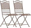 CLP 2er Set Eisen-Gartenstühle Kiran I Klappstühle mit Verzierungen Bild 2