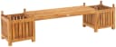 CLP Teakbank Boston I Wetterfeste Holzbank mit Blumenkästen Bild 3