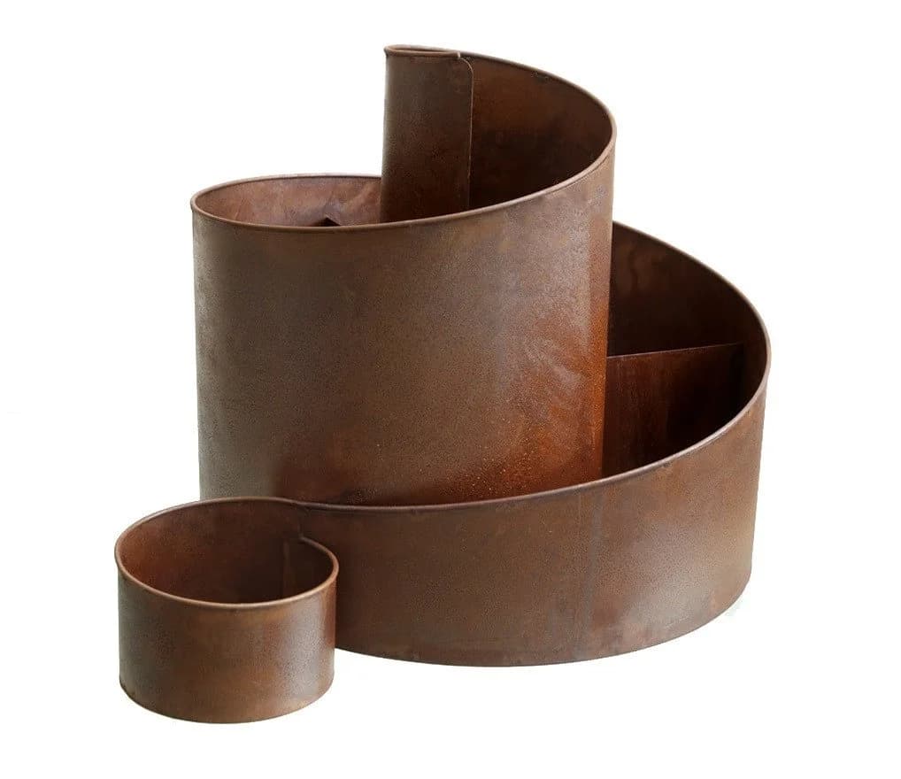 mucHome Kräuterspirale aus Metall mit Rostoptik