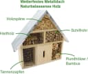 mucHome Insektenhotel mit Metalldach Naturholz Bild 1