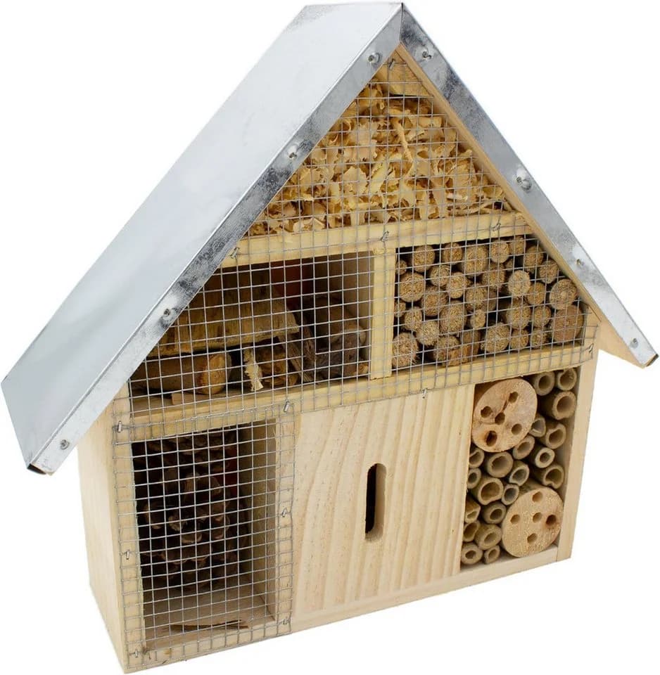 mucHome Insektenhotel mit Metalldach Naturholz - Bild 2