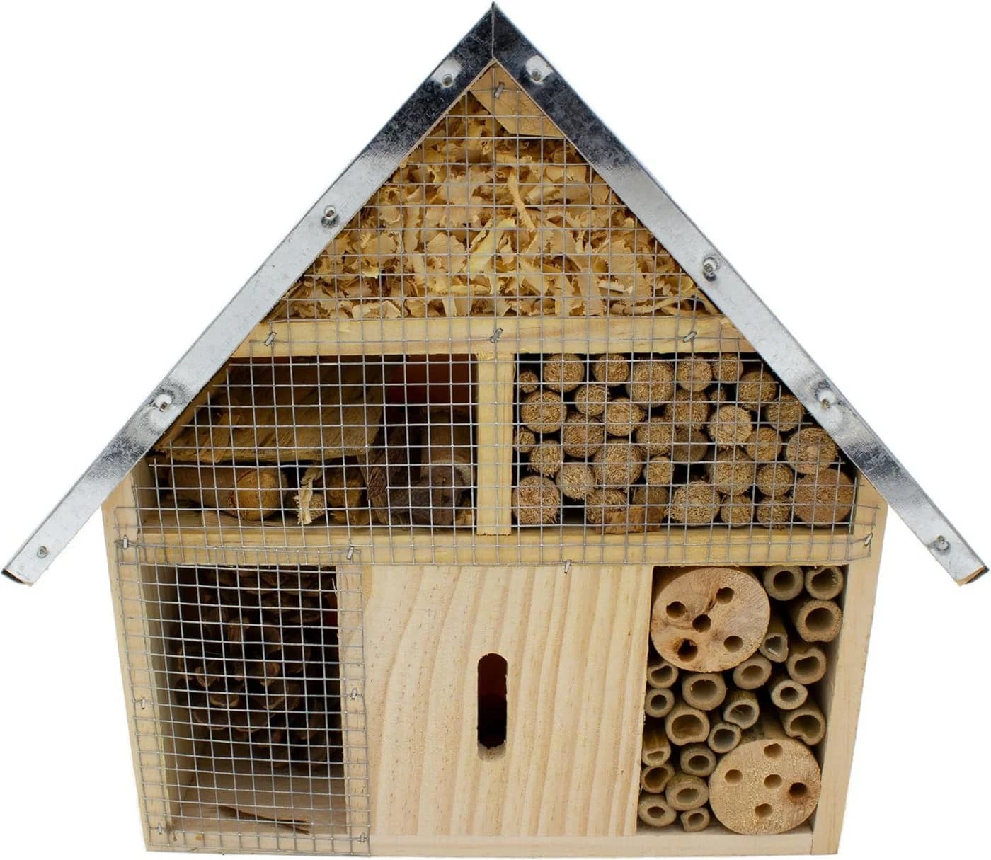 mucHome Insektenhotel mit Metalldach Naturholz - Bild 3