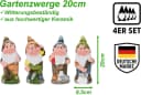 mucHome Gartenzwerg 4er Set Keramik Bunt Bild 3