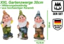 mucHome Gartenzwerg 3er Set Keramik Gartenarbeit Bild 3