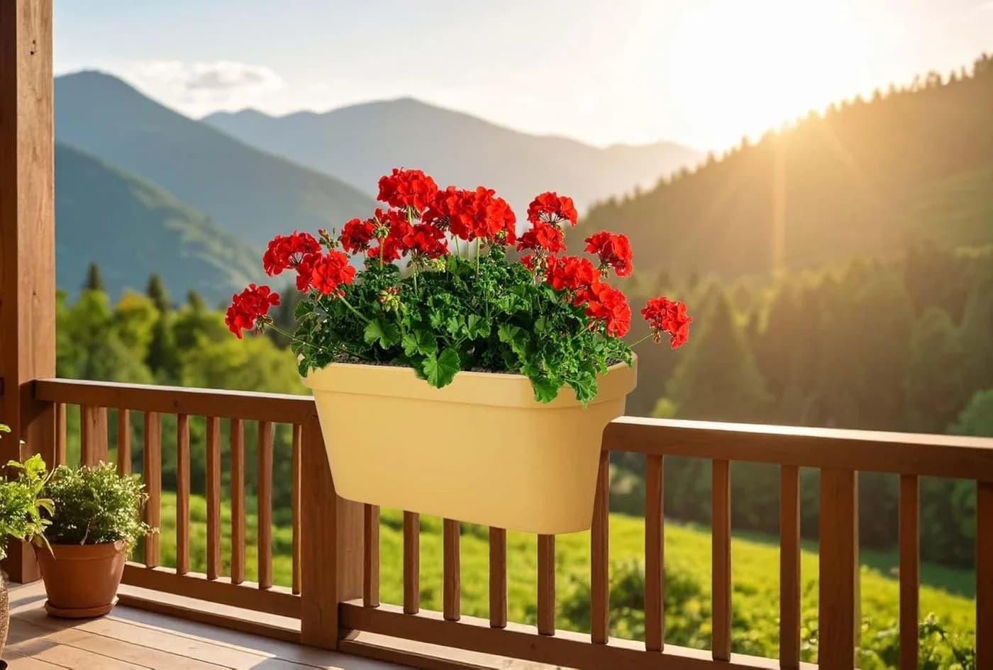 mucHome Balkonkasten 60cm Kunststoff Blumenkasten