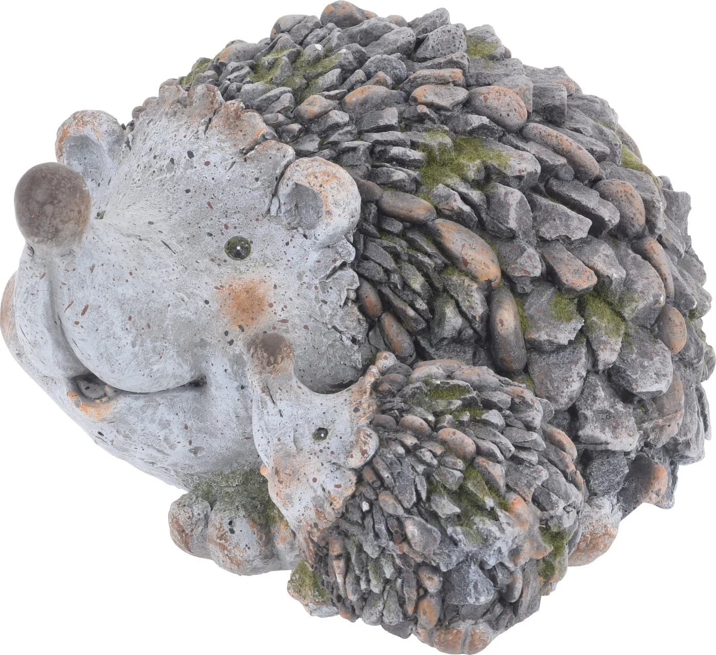 mucHome Igel Dekofigur Grau Zement Gartendekoration