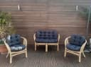 Mayaadi Home 6-tlg. Auflagekissen Set Gartenbank Hellgrau Bild 1